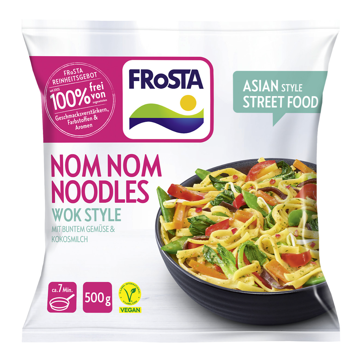 Frosta Nom Nom Noodles Wok Style 500g