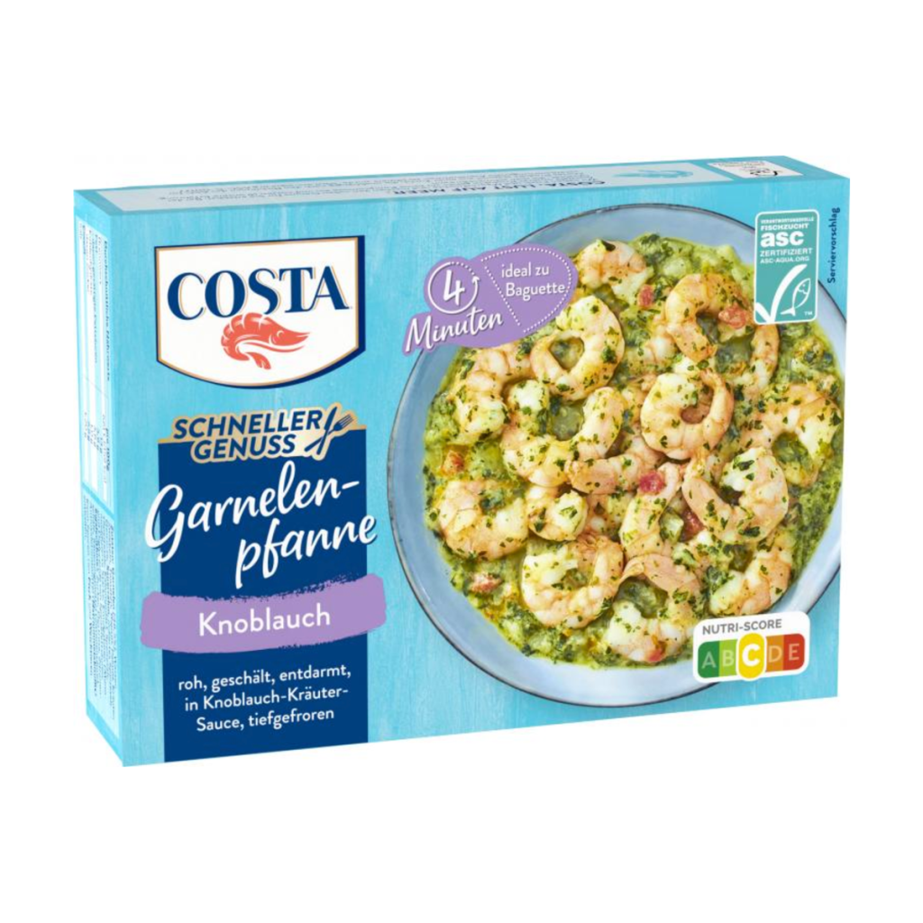 ASC Costa Garnelenpfanne Knoblauch 275g