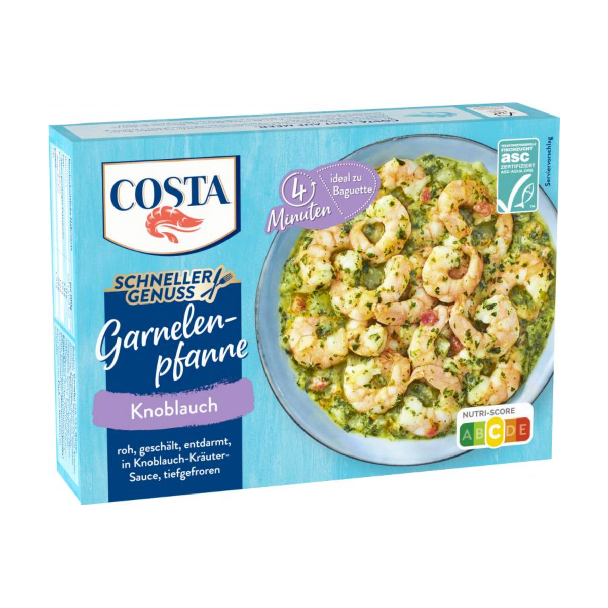 ASC Costa Garnelenpfanne Knoblauch 275g