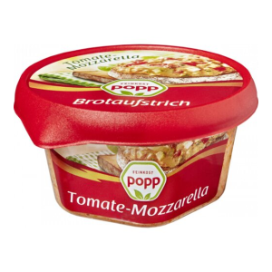 Popp veganer Brotaufstrich Tomate-Mozzarella 150g