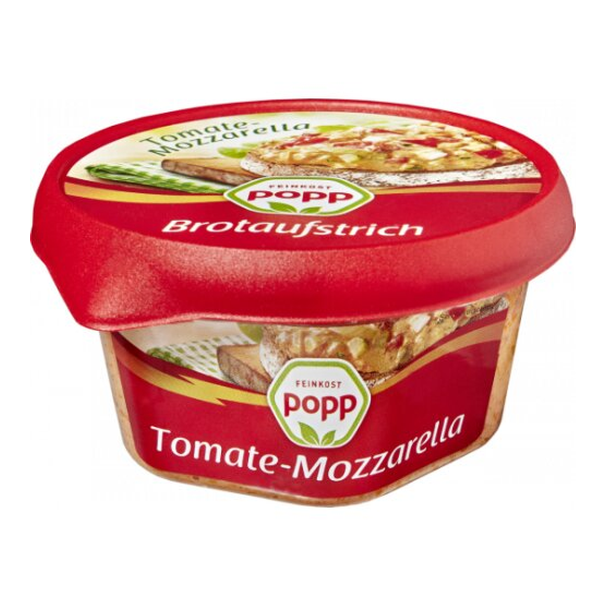 Popp veganer Brotaufstrich Tomate-Mozzarella 150g