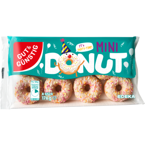 GUT&GÜNSTIG Mini Donut Party 8ST 176g