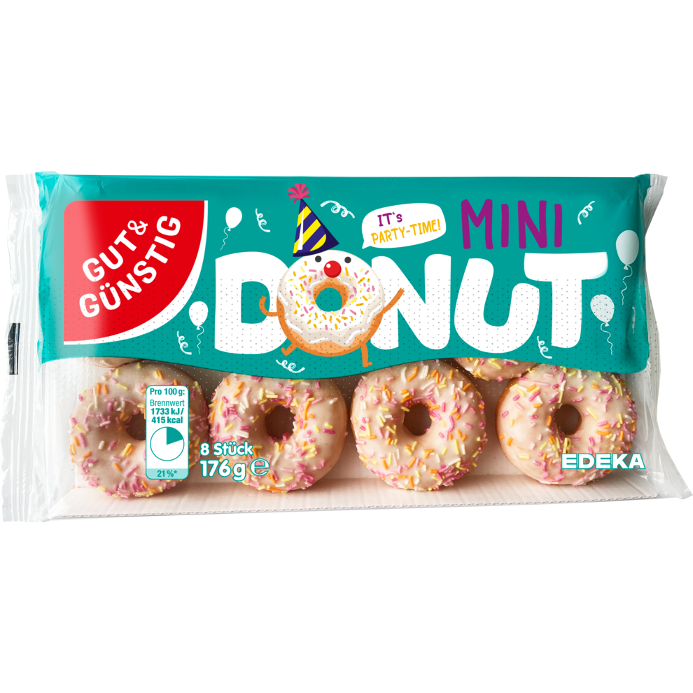 GUT&GÜNSTIG Mini Donut Party 8ST 176g