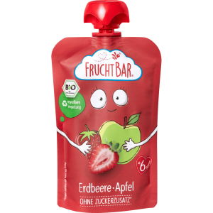 Bio Fruchtbar Fruchtpüree Erdbeere, Apfel 100g