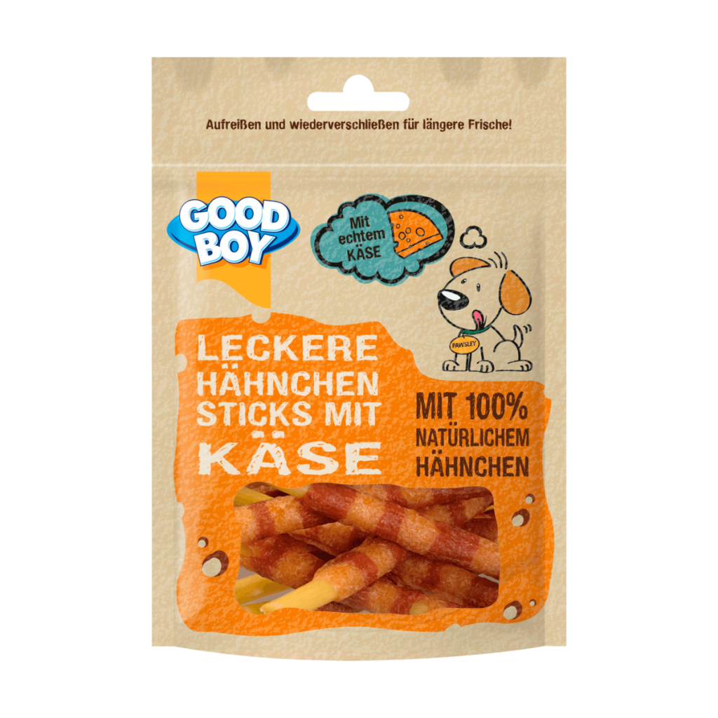Good Boy Pawsley Käse-Hähnchen-Sticks 80g