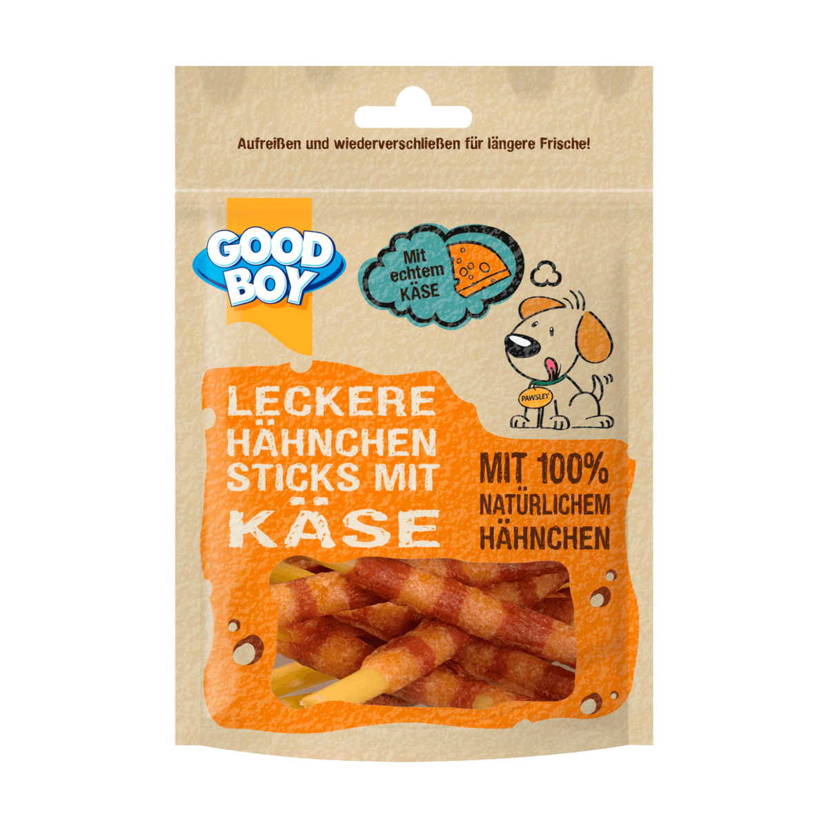 Good Boy Pawsley Käse-Hähnchen-Sticks 80g