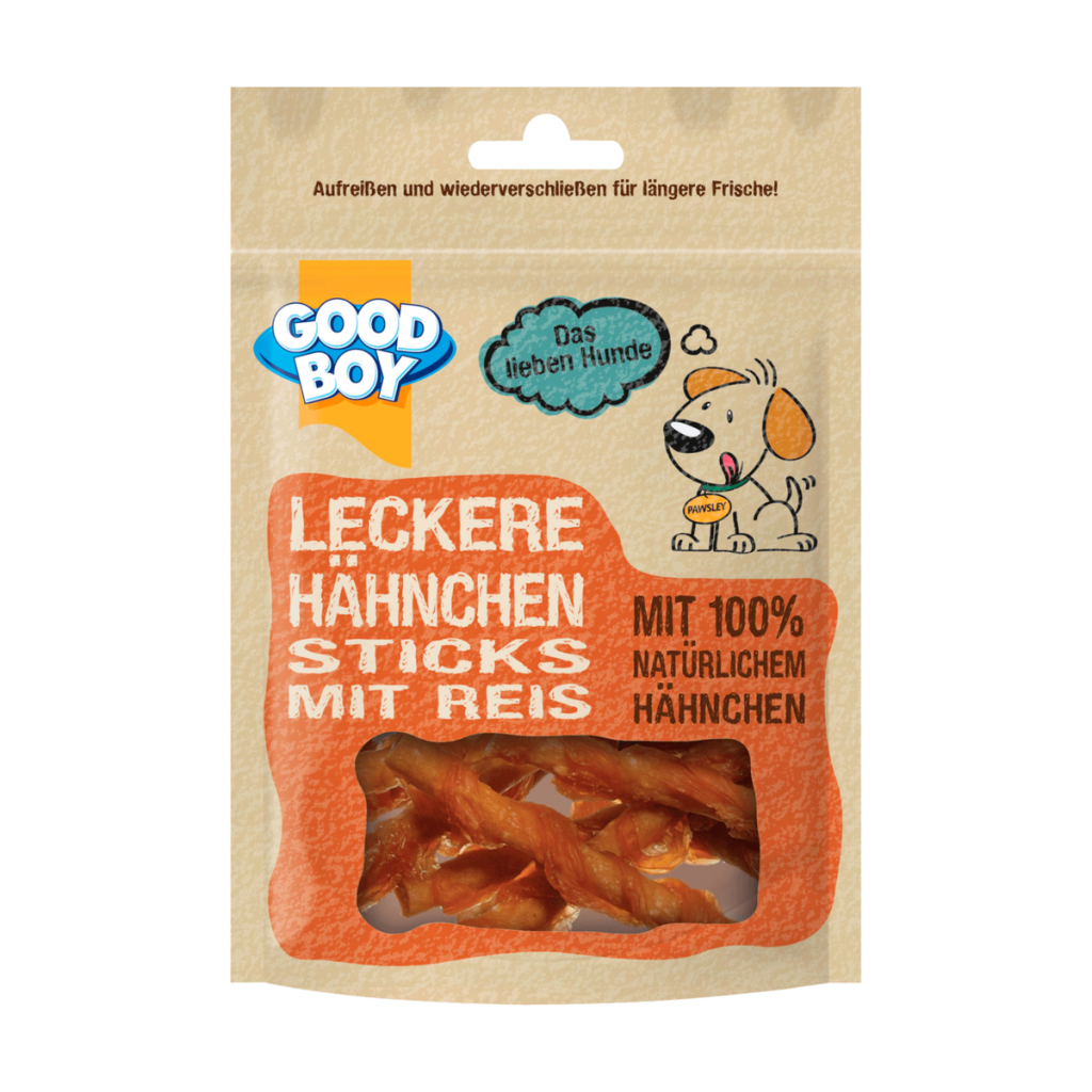 Good Boy Pawsley Hähnchen-Kausticks mit Reis 90g