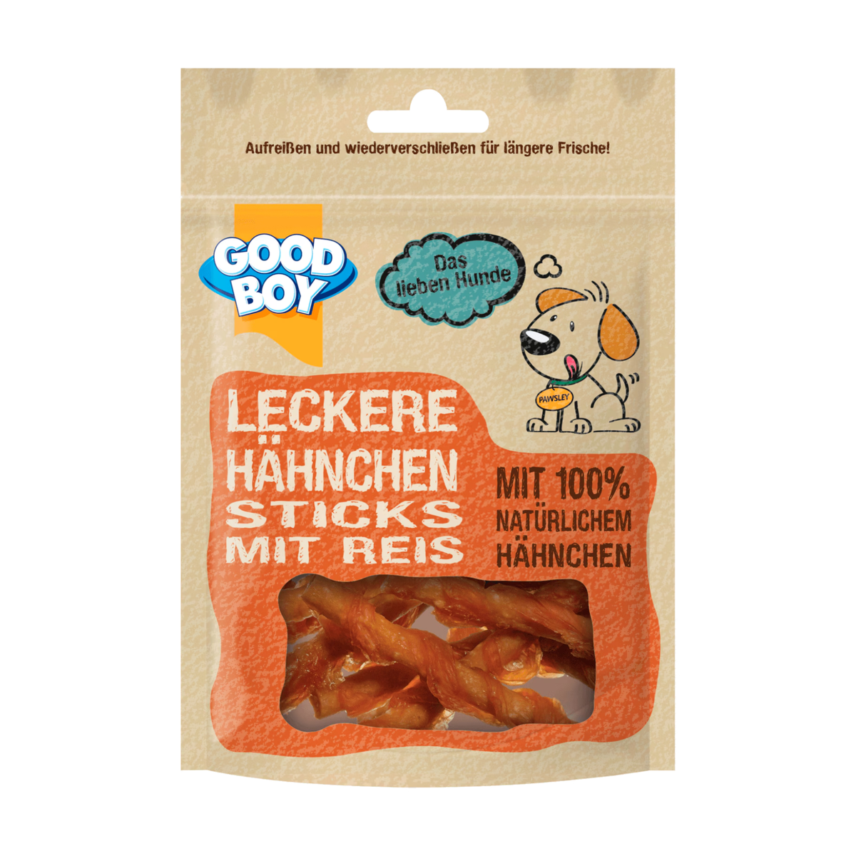 Good Boy Pawsley Hähnchen-Kausticks mit Reis 90g