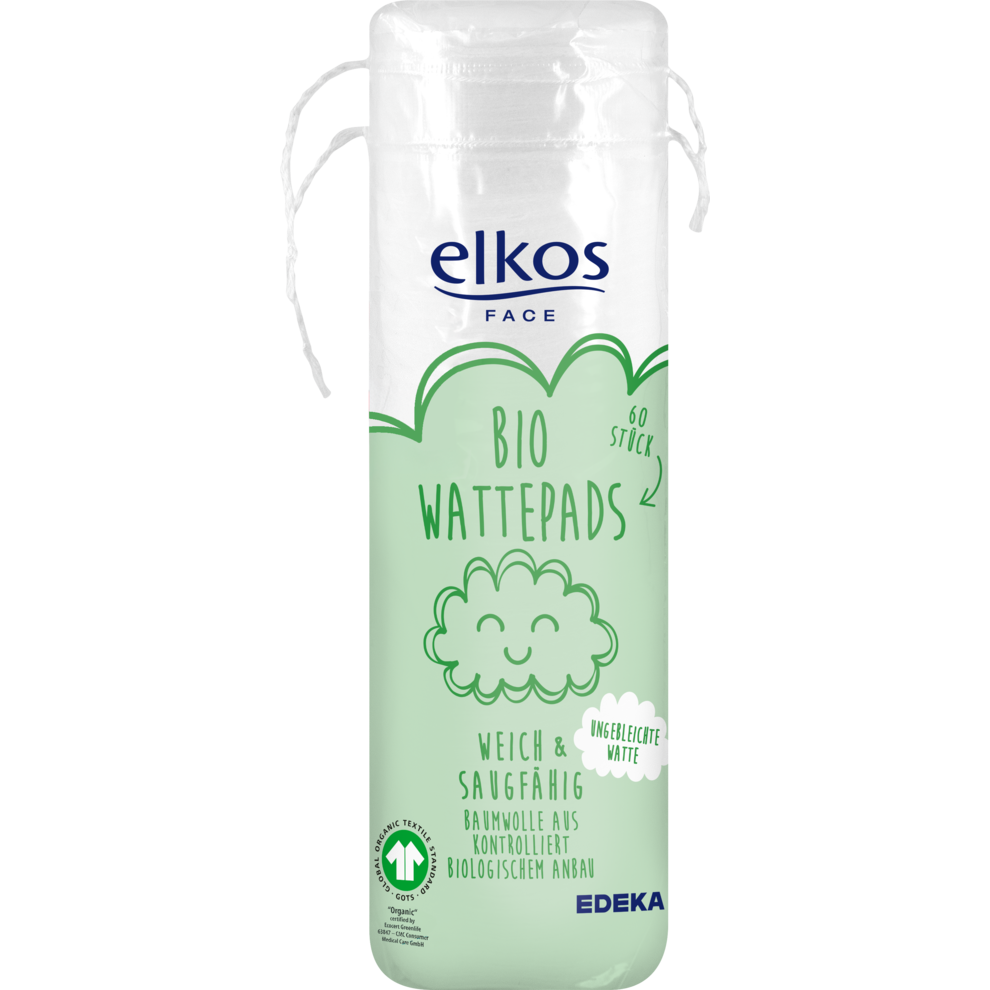 Bio EDEKA elkos Wattepads ungebleicht 60ST