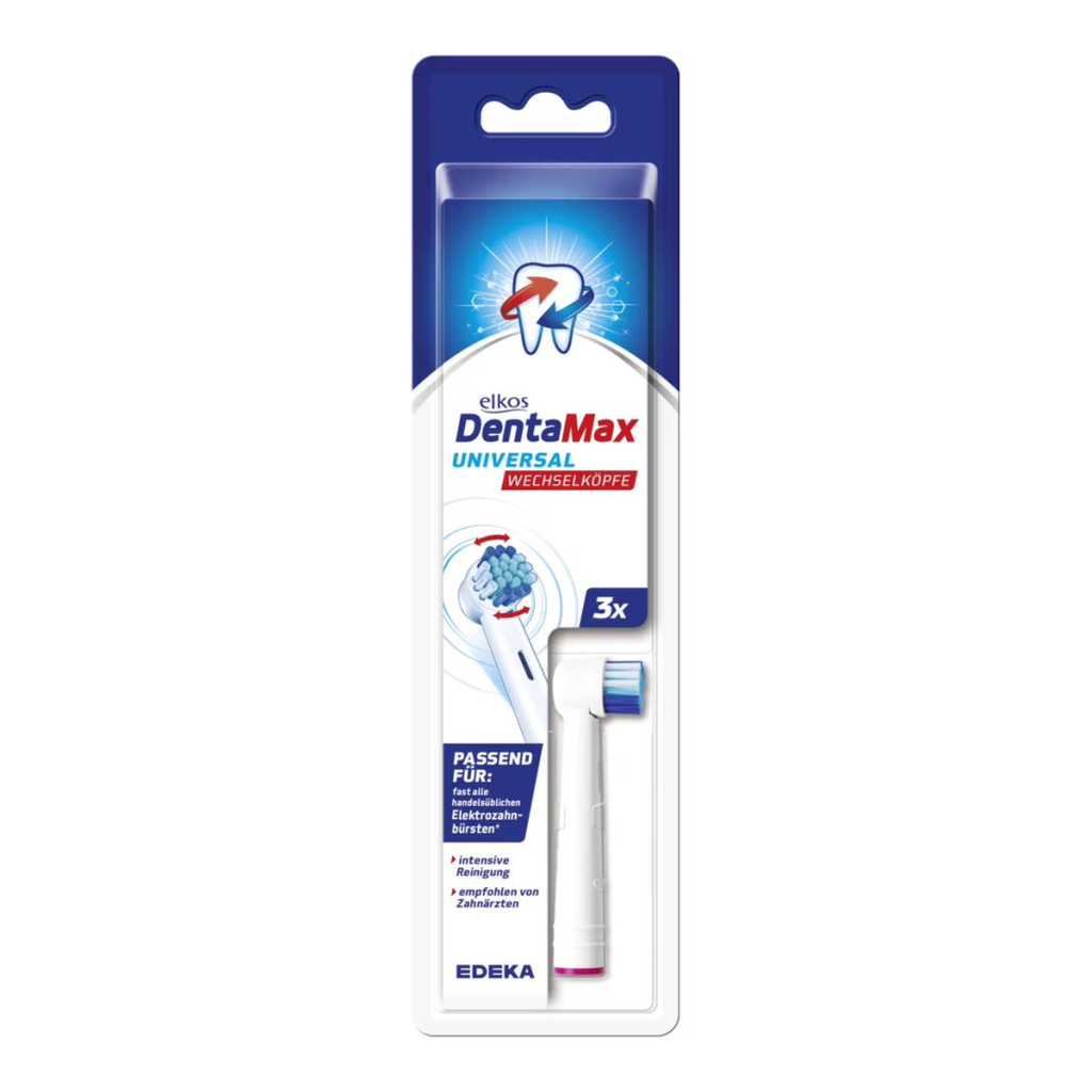 EDEKA elkos DentaMax Universal Wechselköpfe Total Clean Sonic 2ST