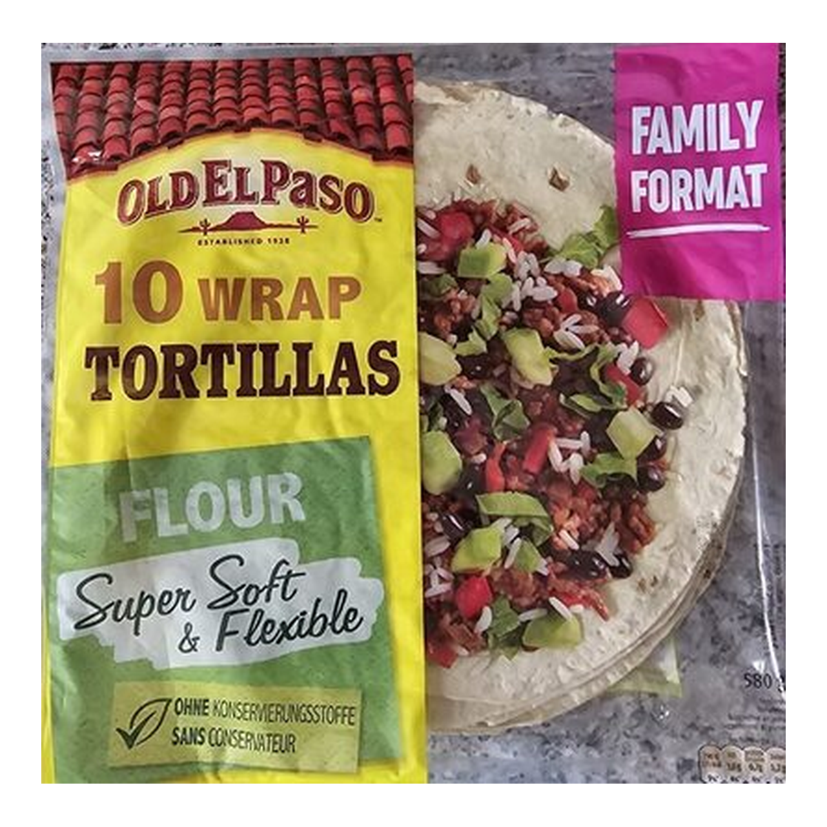Old El Paso Wrap Tortillas Family 10x58g