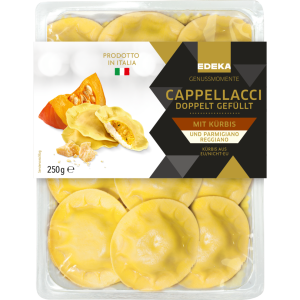 EDEKA Genussmomente Cappellacci doppelt gefüllt mit Kürbis und Parmigiano Reggiano 250g