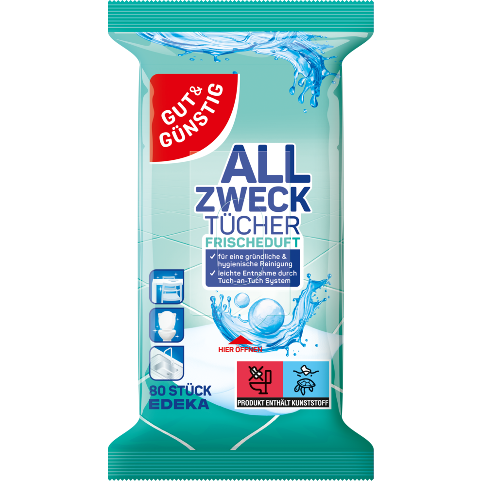 GUT&GÜNSTIG Allzwecktücher Frischeduft 80ST