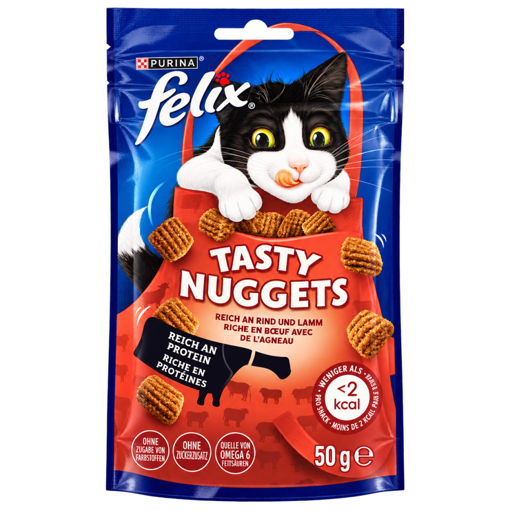 Felix Tasty Nuggets Rind&Lamm 50g