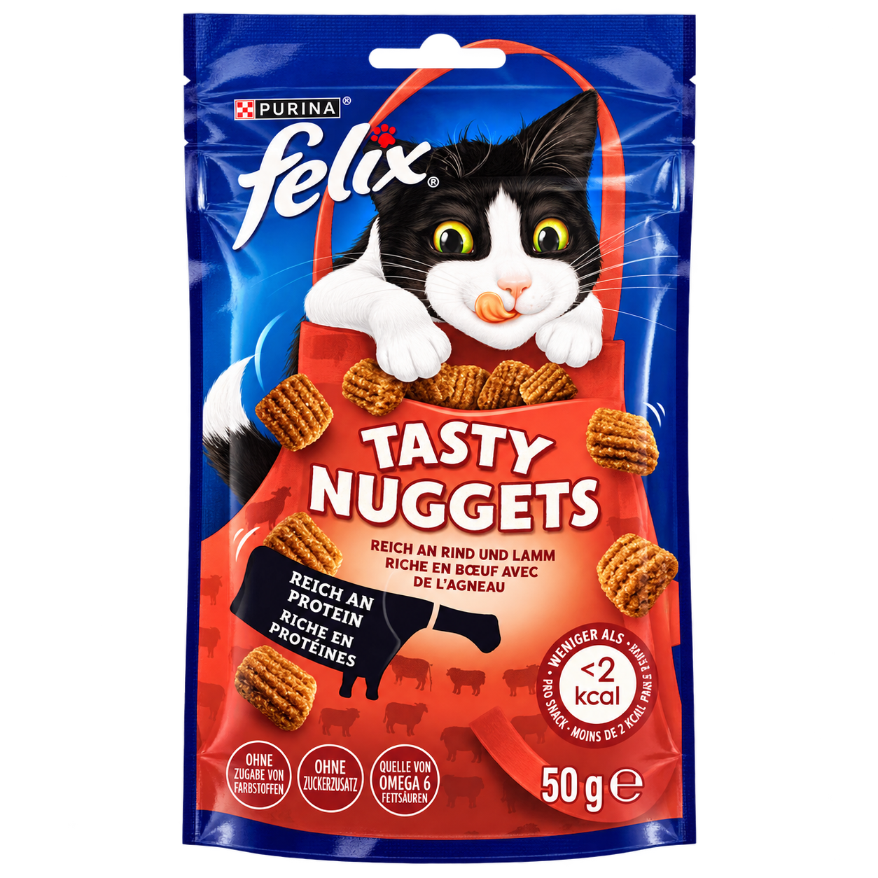 Felix Tasty Nuggets Rind&Lamm 50g