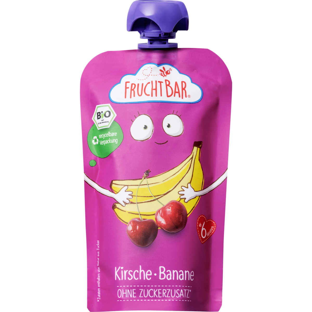 Bio Fruchtbar Fruchtpüree Kirsche&Banane 120g