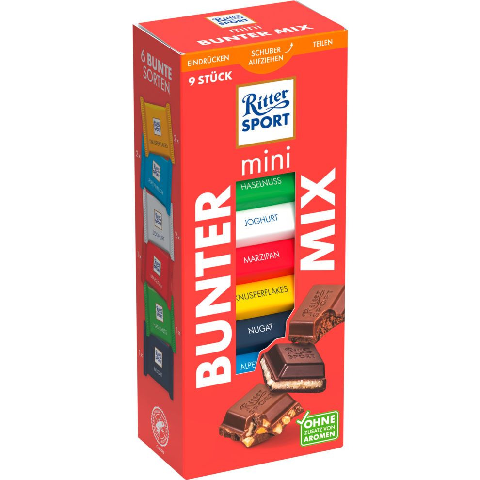 Ritter Sport Mini bunter Mix Turm 150g