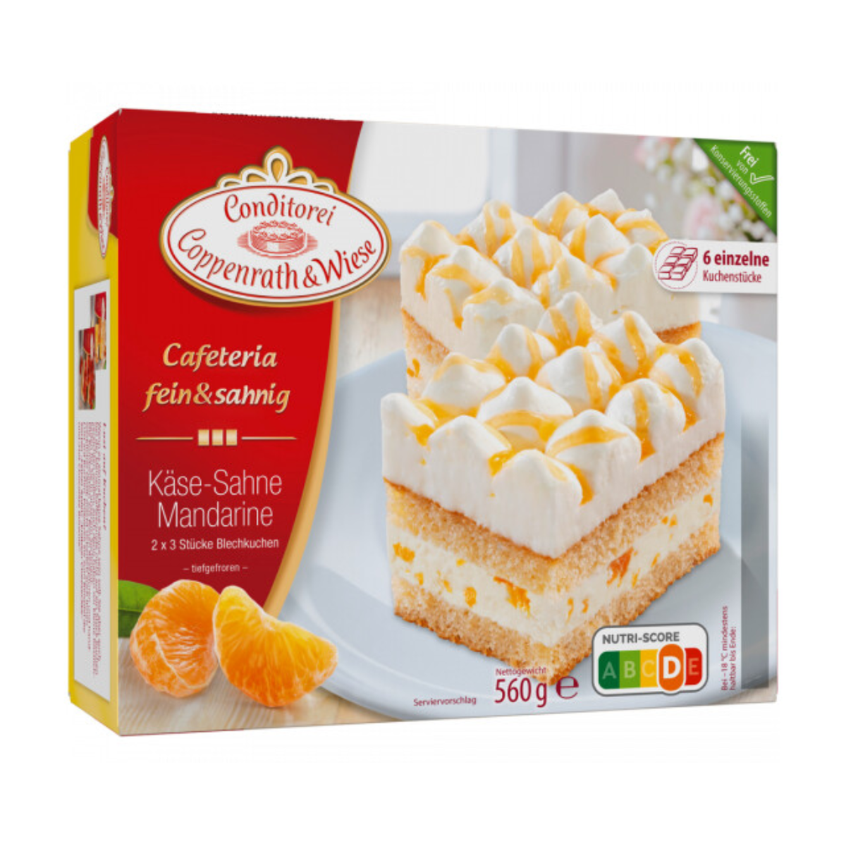Coppenrath&Wiese Cafeteria fein&sahnig Käse-Sahne-Mandarinen Blechkuchen 560g