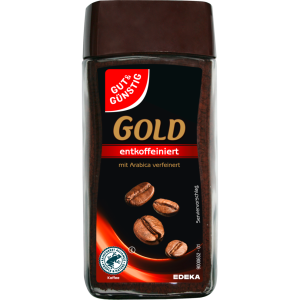 GUT&GÜNSTIG Gold löslicher Kaffee entkoffeiniert 100g