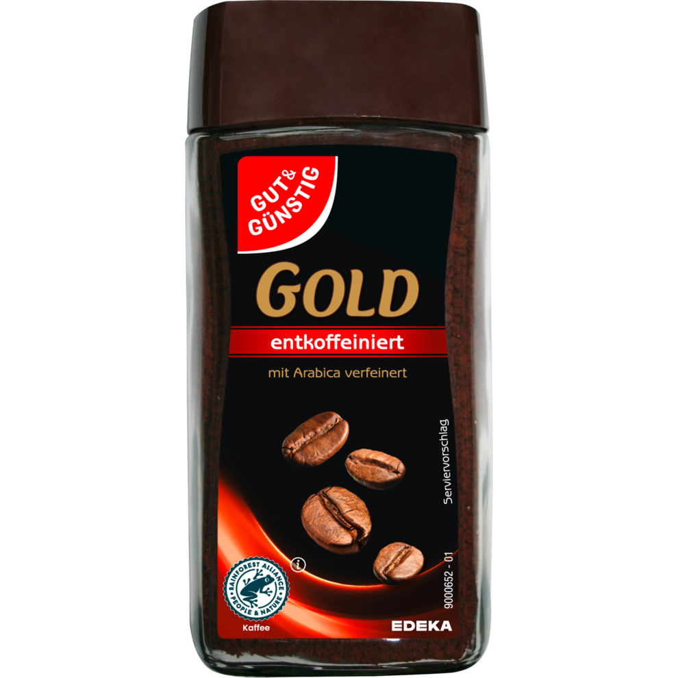 GUT&GÜNSTIG Gold löslicher Kaffee entkoffeiniert 100g
