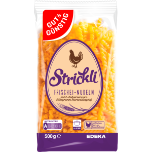 GUT&GÜNSTIG Frischei-Nudeln Strickli 500g