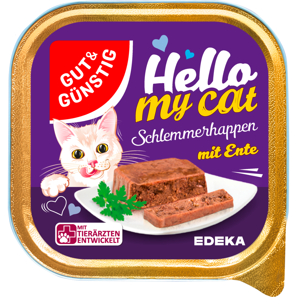 GUT&GÜNSTIG Schlemmerhappen mit Ente 100g