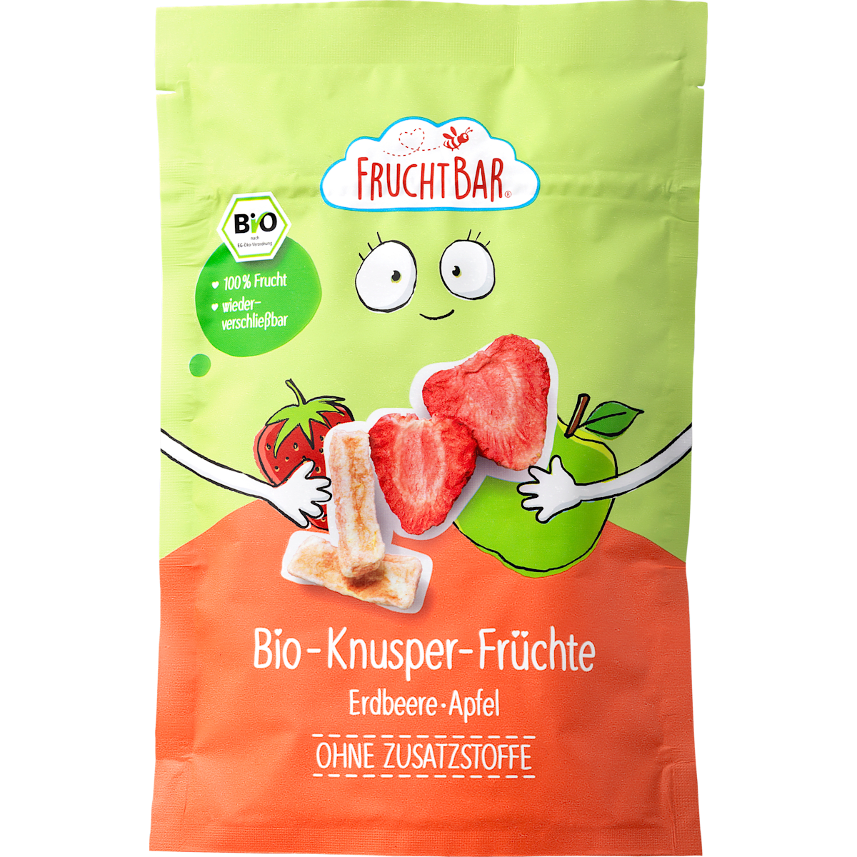 Bio Fruchtbar Knusper-Früchte Erdbeer&Apfel 15g