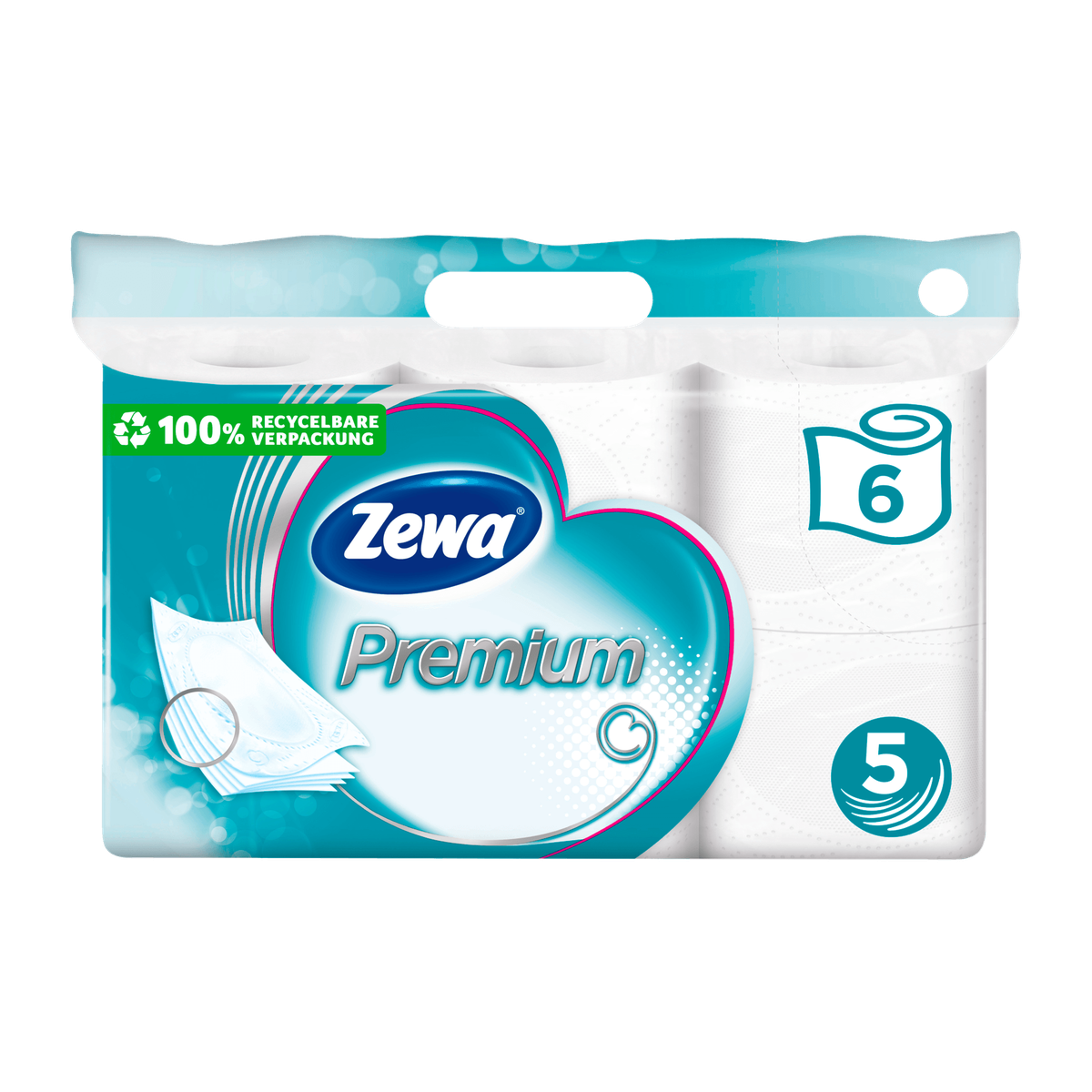 Zewa Премиум туалетная бумага 5-lagig 6x110BL