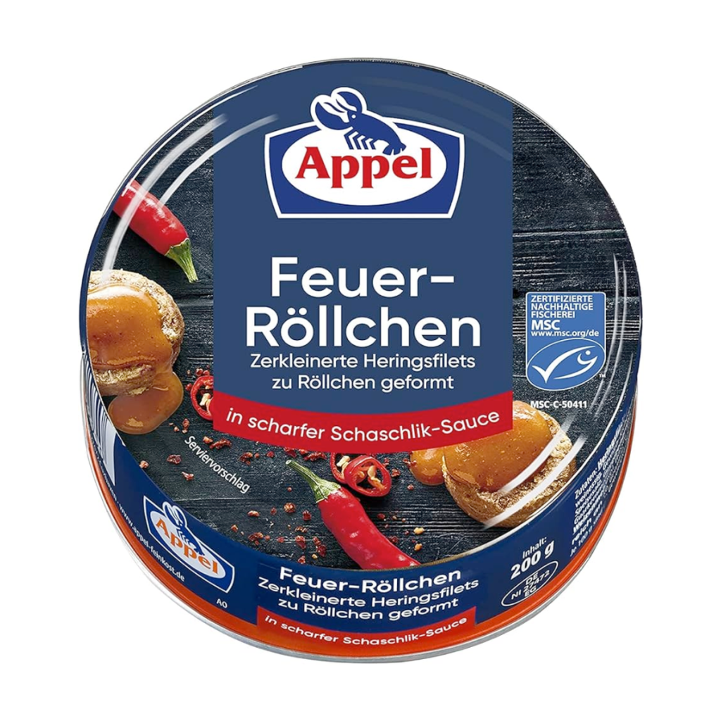 MSC Appel Feuer Röllchen a.Heringsfilet in scharfer Schaschlik Sauce 200g