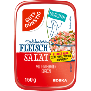GUT&GÜNSTIG Delikatess Fleischsalat mit eingelegten Gurken Kleiner Kauf 150g