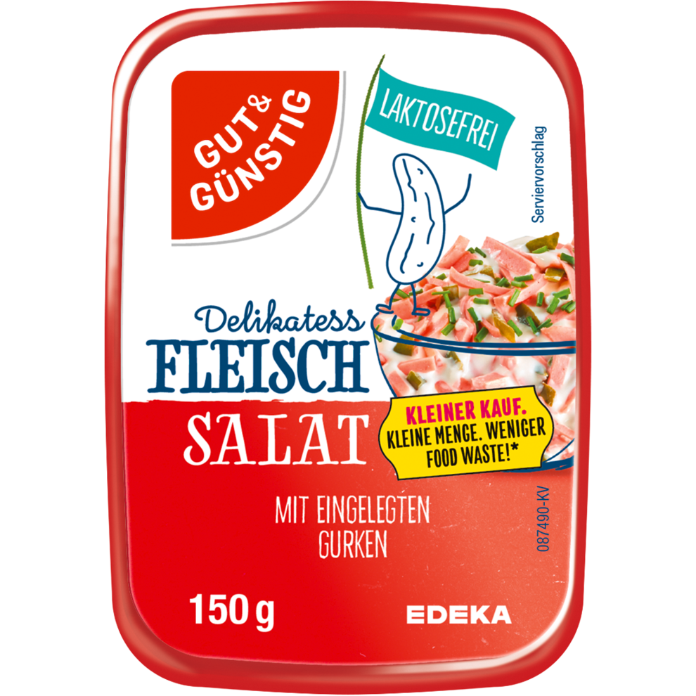 GUT&GÜNSTIG Delikatess Fleischsalat mit eingelegten Gurken Kleiner Kauf 150g