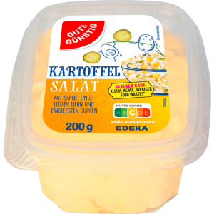 GUT&GÜNSTIG Kartoffelsalat mit Sahne, Ei und eingelegten Gurken Kleiner Kauf 200g
