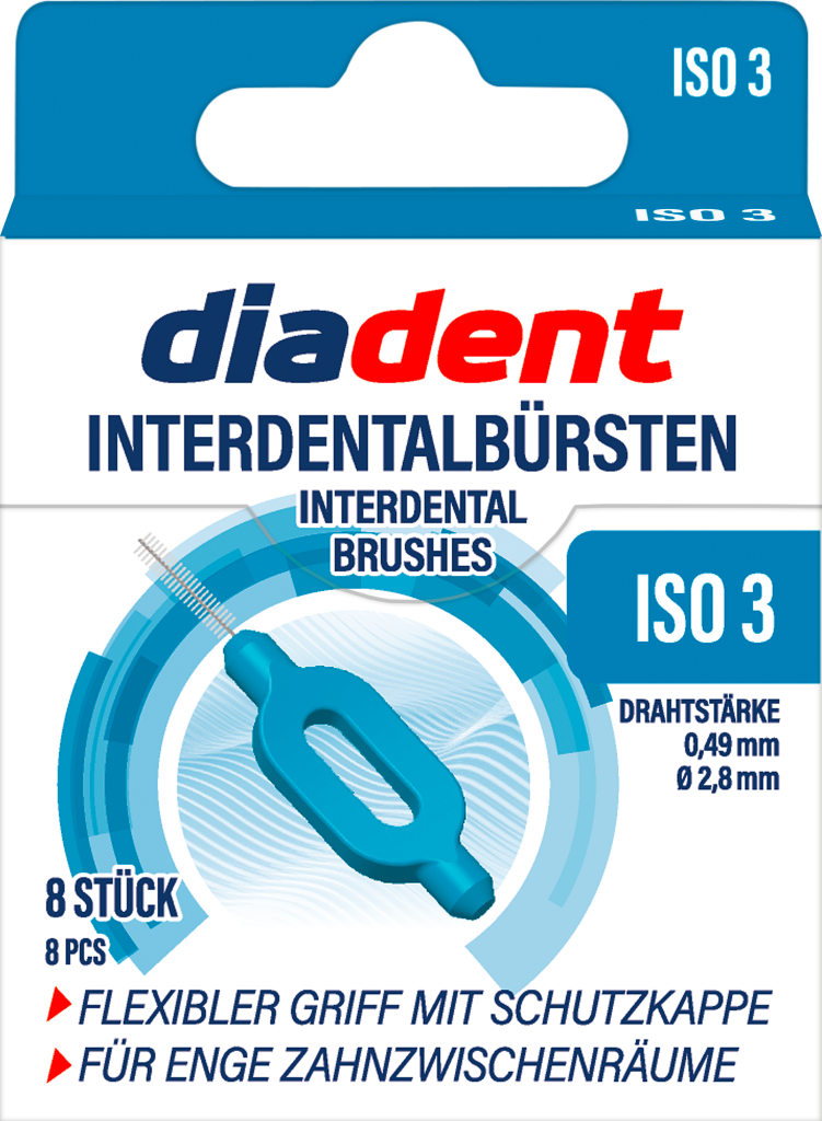 Diadent Interdentalbürsten ISO3 blau 8ST
