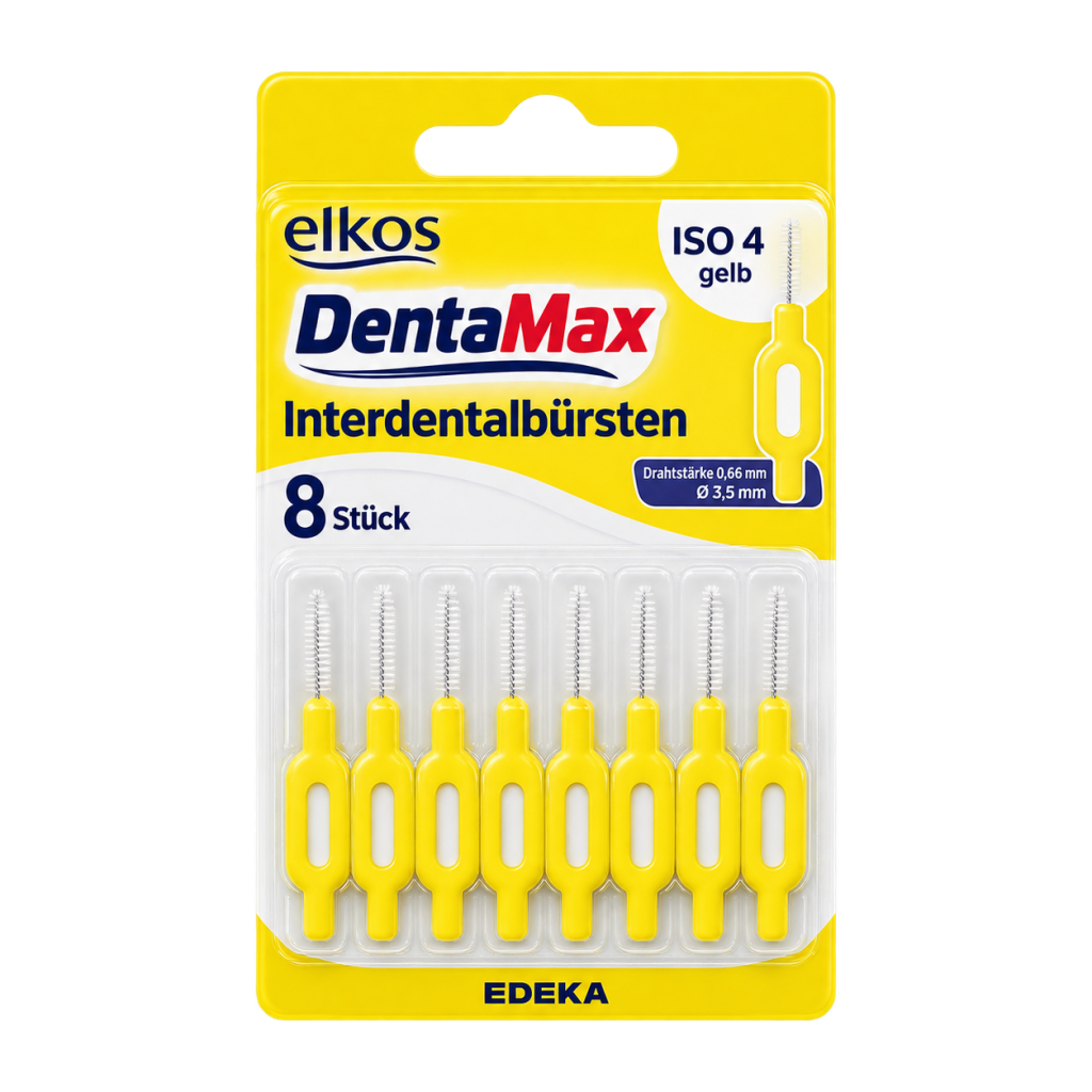 EDEKA elkos DentaMax Interdentalbürsten ISO4 gelb 8ST