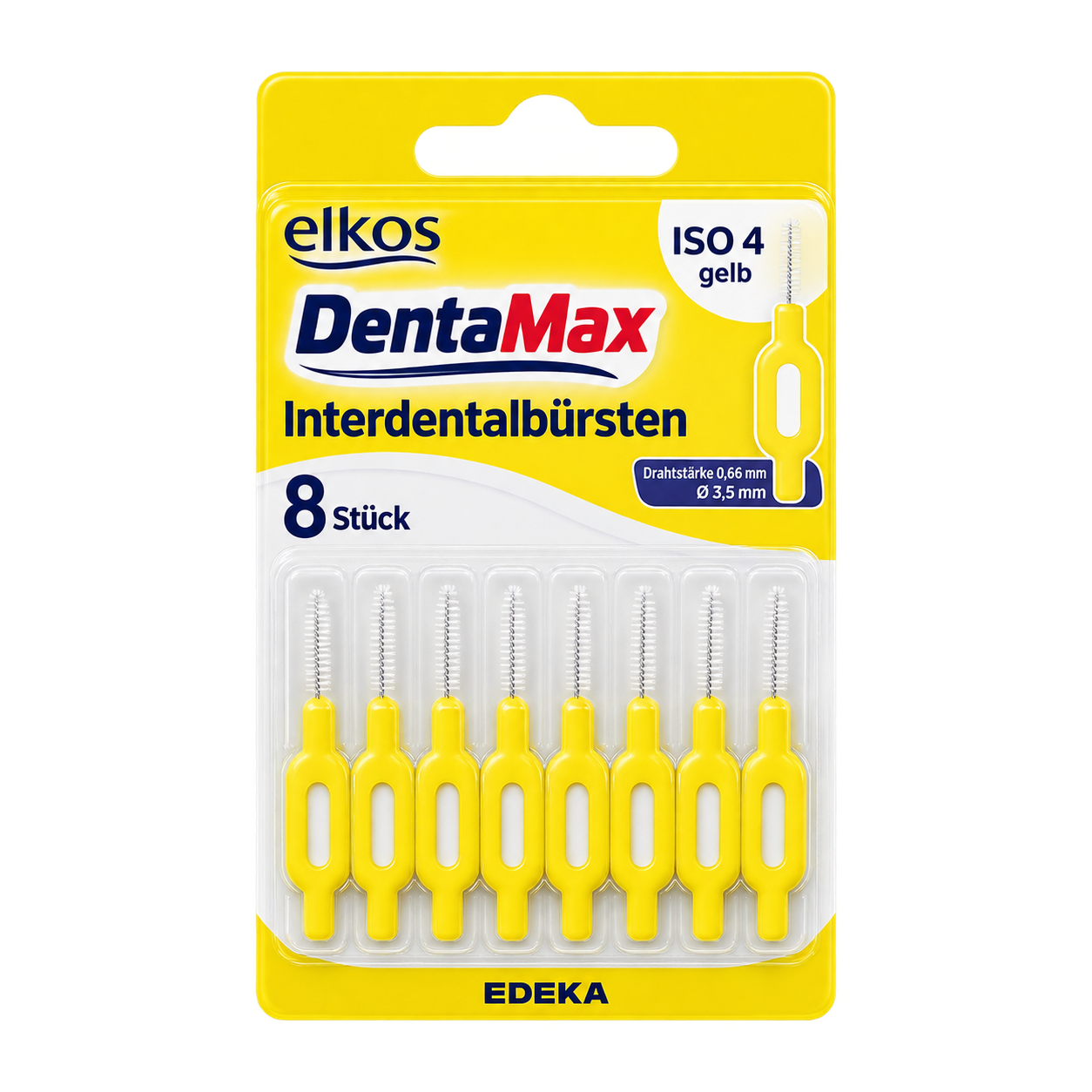 EDEKA elkos DentaMax Interdentalbürsten ISO4 gelb 8ST