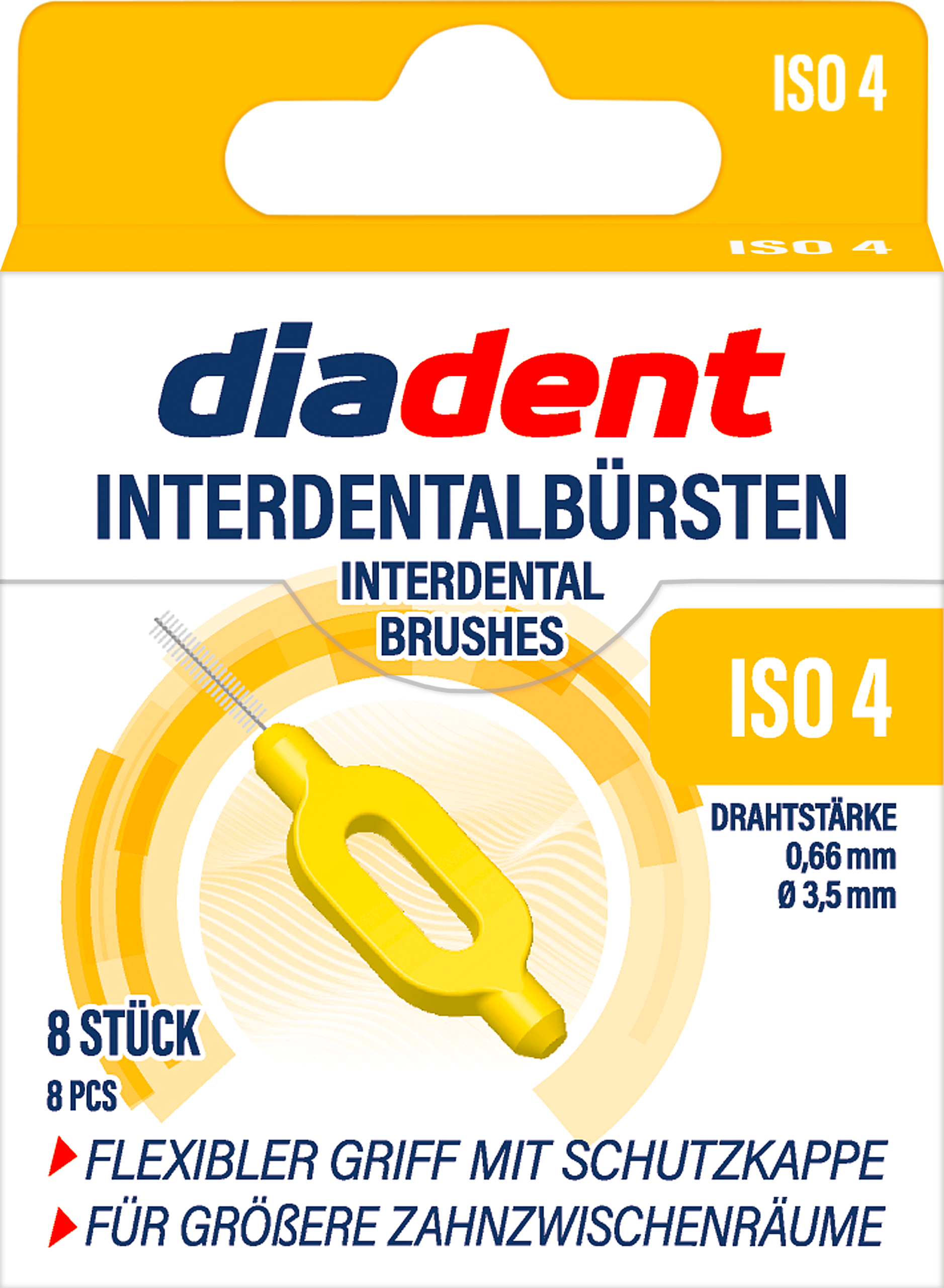 Diadent Interdentalbürsten ISO4 gelb 8ST