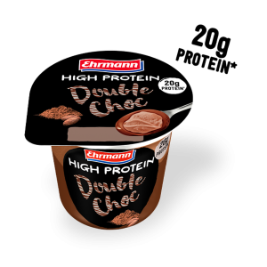Ehrmann High Protein Pudding mit Double Choc mit Topping 200g