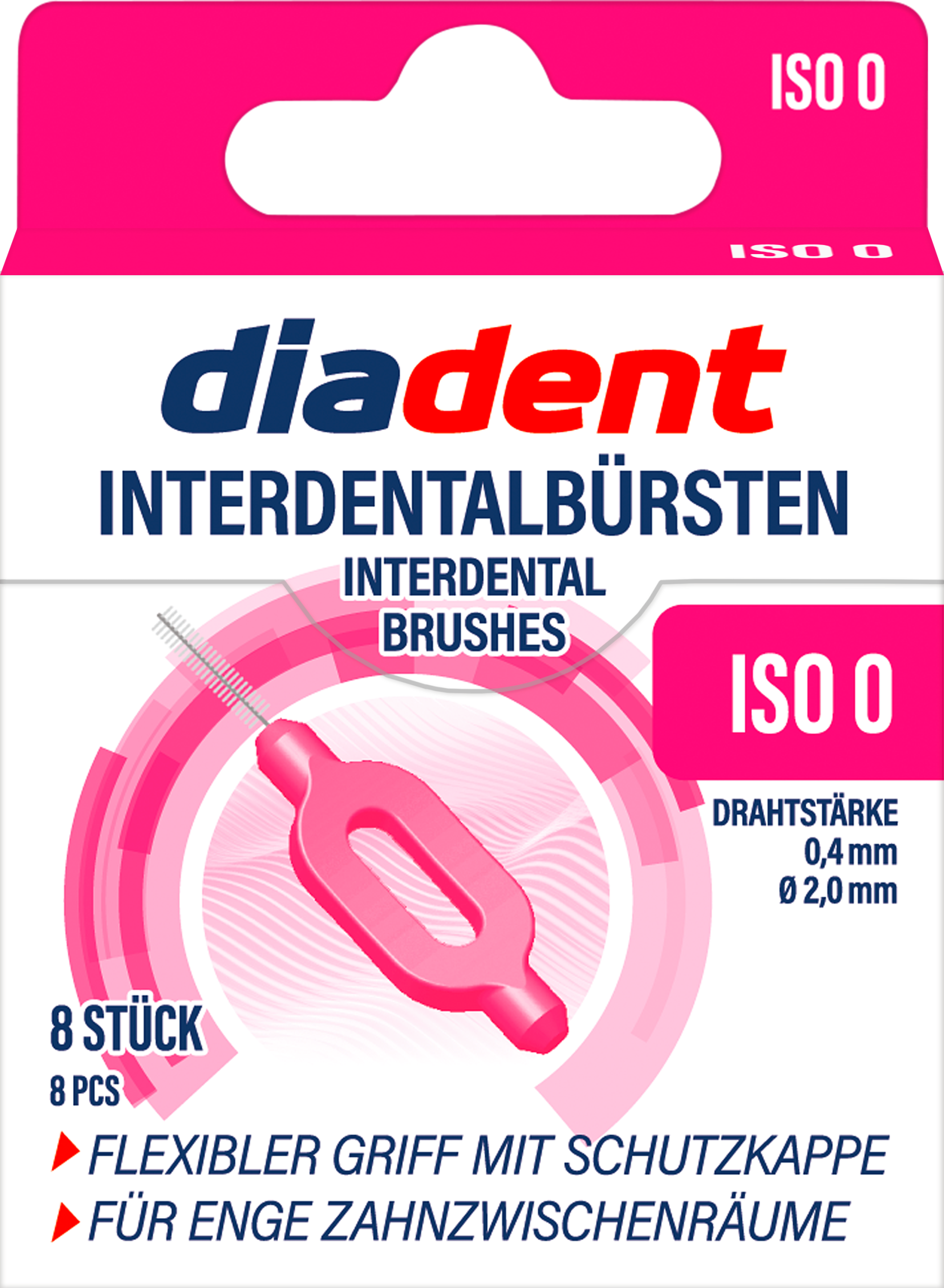 Diadent Interdentalbürsten ISO 0 pink 8ST