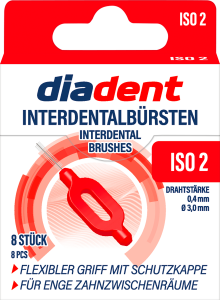 Diadent Interdentalbürsten ISO2 rot 8ST