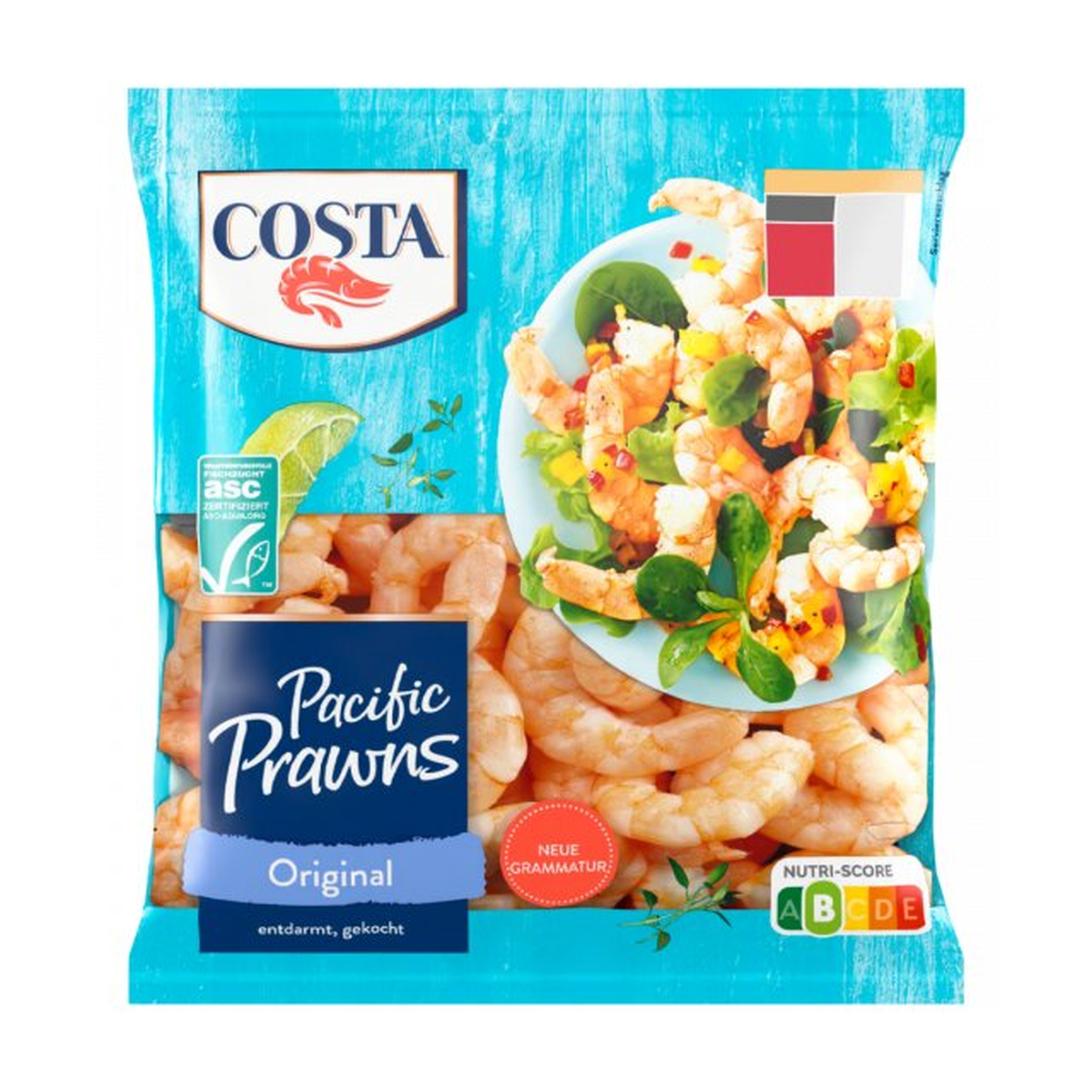 ASC Costa Pacific Prawns 215g