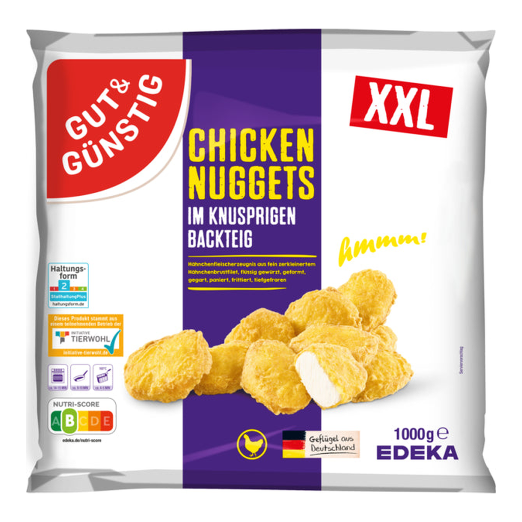 GUT&GÜNSTIG Chicken Nuggets im Backteig 1kg VLOG QS ITW