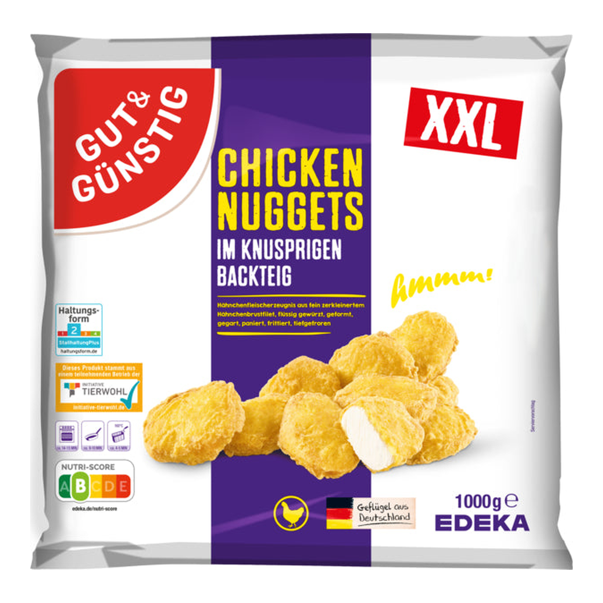 GUT&GÜNSTIG Chicken Nuggets im Backteig 1kg VLOG QS ITW