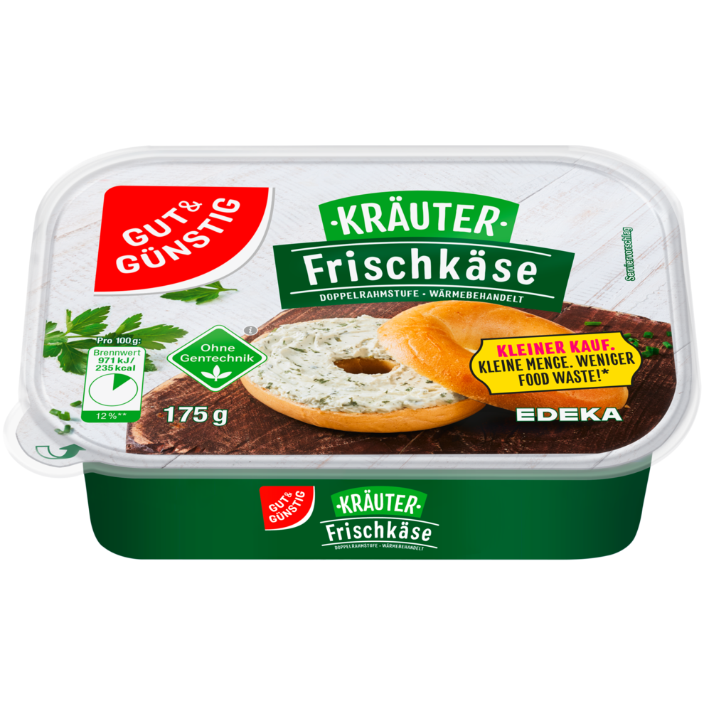 GUT&GÜNSTIG Frischkäse Kräuter 66% Kleiner Kauf 175g VLOG