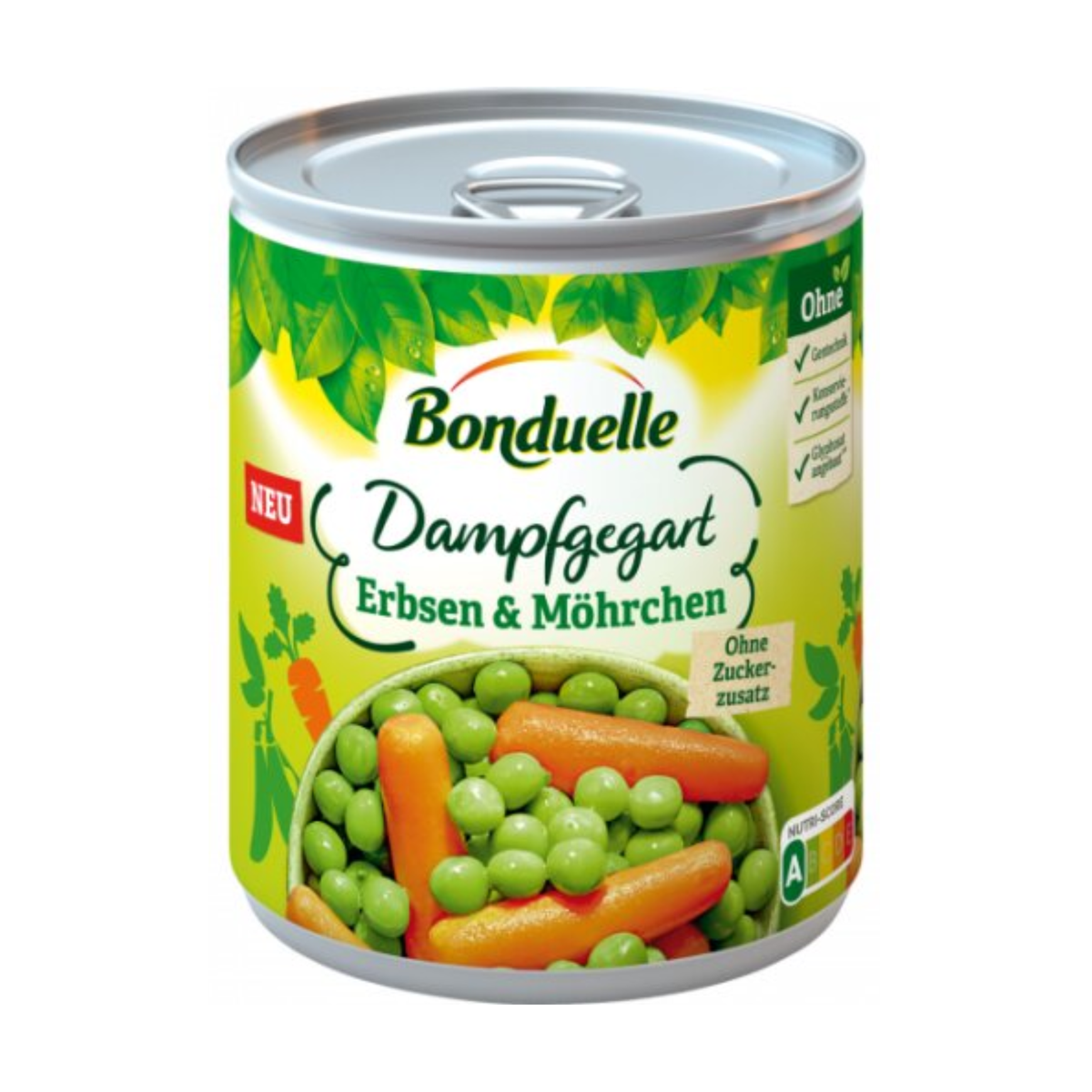 Bonduelle Erbsen mit Möhrchen dampfgegart 610g