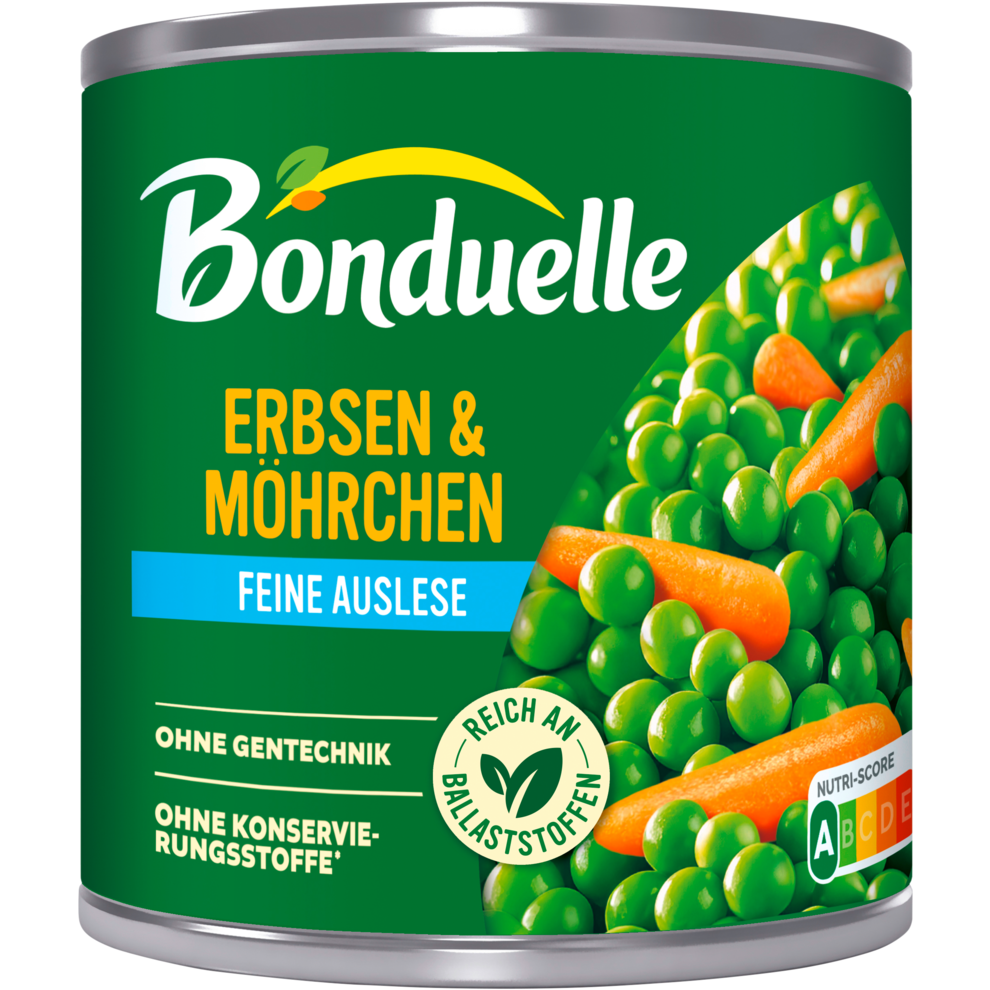 Bonduelle Erbsen mit Möhrchen feine Auslese 400g