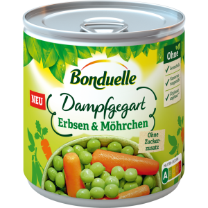 Bonduelle Erbsen mit Möhrchen dampfgegart 305g
