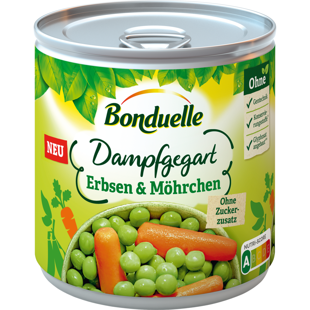 Bonduelle Erbsen mit Möhrchen dampfgegart 305g