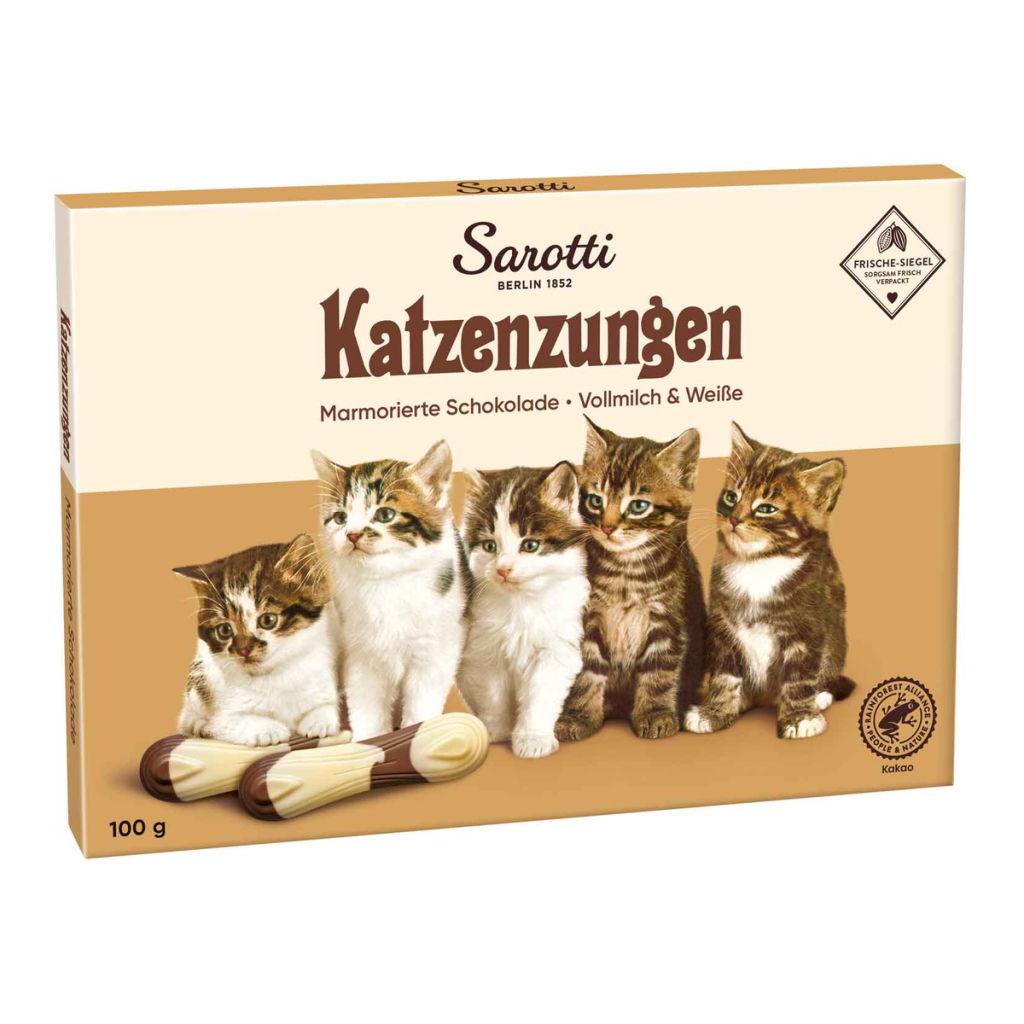 Sarotti Katzenzungen marmoriert Vollmilch & Weiße 100g