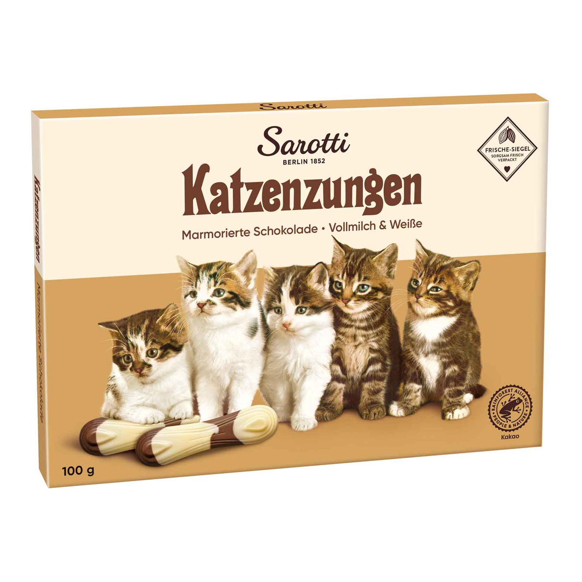Sarotti Katzenzungen marmoriert Vollmilch & Weiße 100g