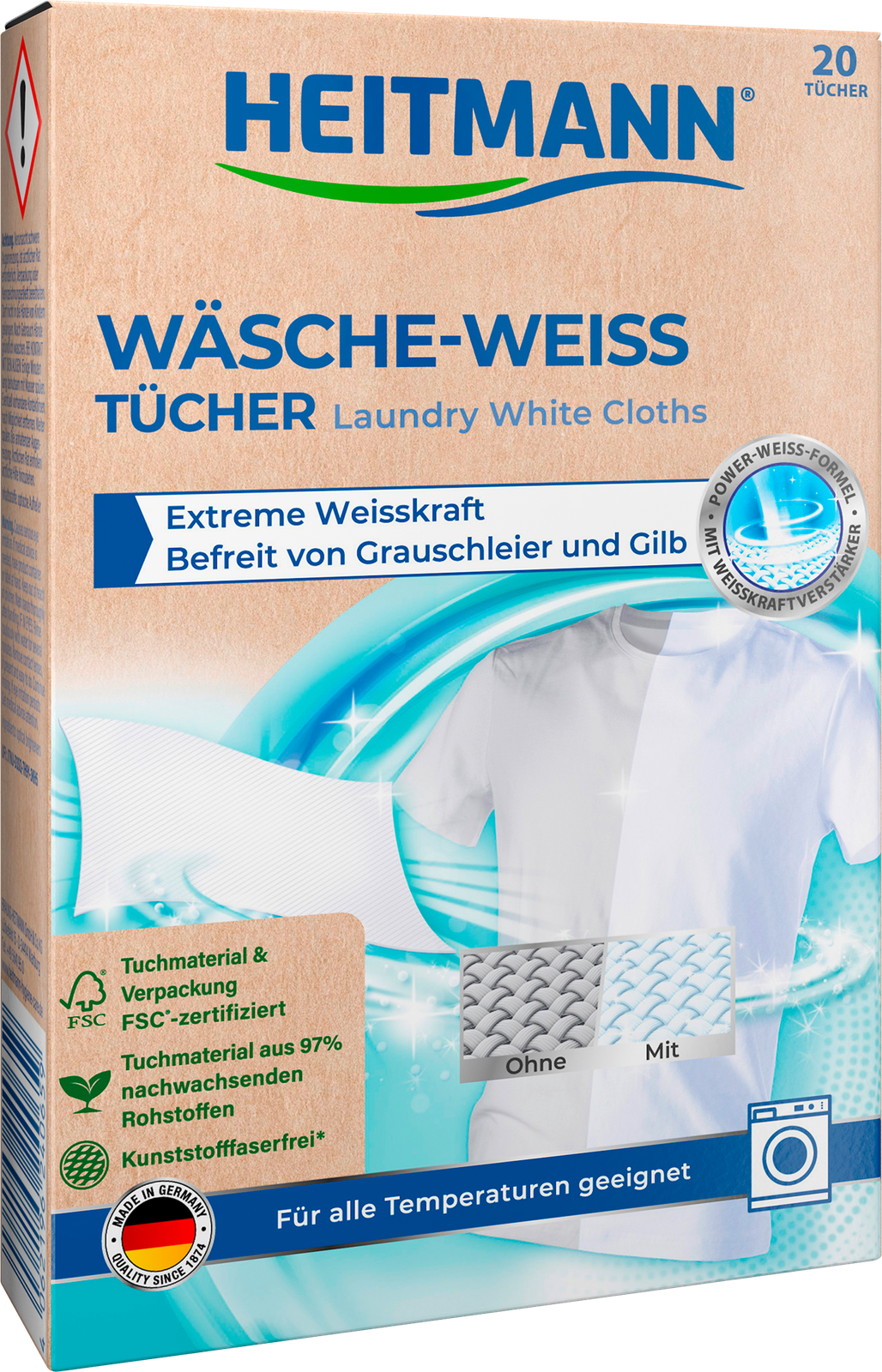 HEITMANN Wäsche-Weiß-Tücher 20ST